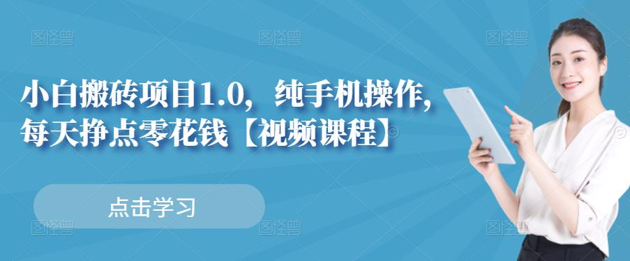 小白搬砖项目1.0，纯手机操作，每天兼职挣点零花钱-知一项目网