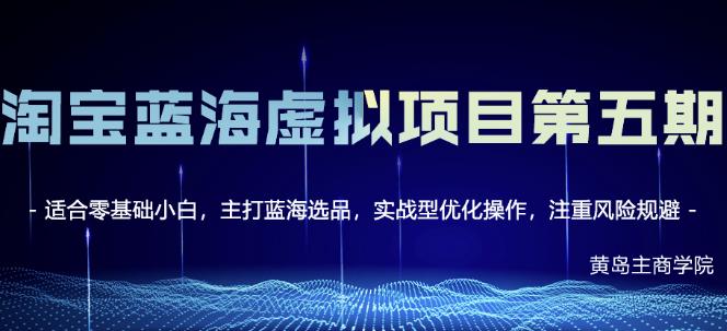 淘宝虚拟无货源3.0 4.0 5.0，适合零基础小白，主打蓝海选品，实战型优化操作-知一项目网