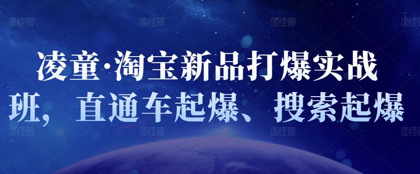 凌童·淘宝新品打爆实战班，直通车起爆、搜索起爆-知一项目网