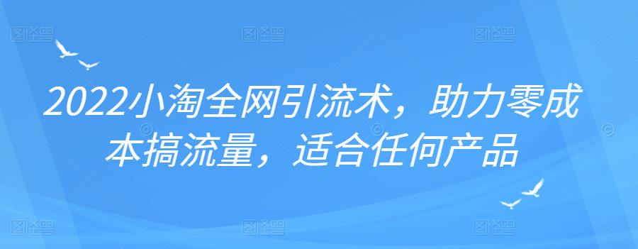 2022年小淘全网引流术，助力零成本搞流量，适合任何产品-知一项目网