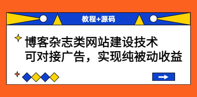 博客杂志类网站建设技术，可对接广告，实现纯被动收益（教程 源码）-知一项目网