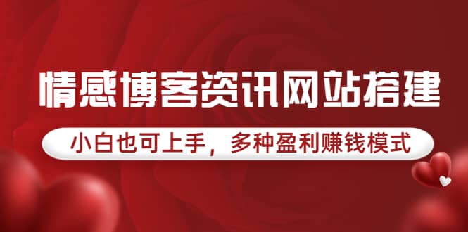 情感博客资讯网站搭建教学，小白也可上手，多种盈利赚钱模式（教程 源码）-知一项目网