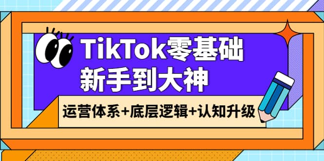 TikTok零基础新手到大神：运营体系 底层逻辑 认知升级（9节系列课）-知一项目网