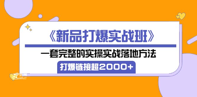 《新品打爆实战班》一套完整的实操实战落地方法，打爆链接超2000 （38节课)-知一项目网