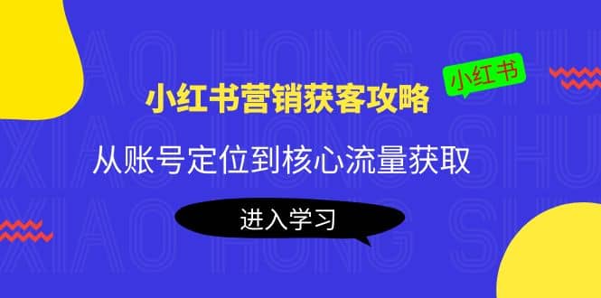 小红书营销获客攻略：从账号定位到核心流量获取，爆款笔记打造-知一项目网