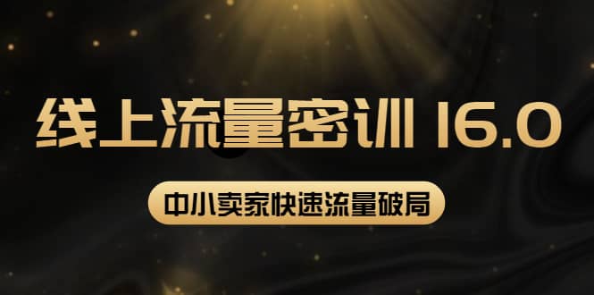 2022秋秋线上流量密训16.0：包含 暴力引流10W 中小卖家流量破局技巧 等等！-知一项目网