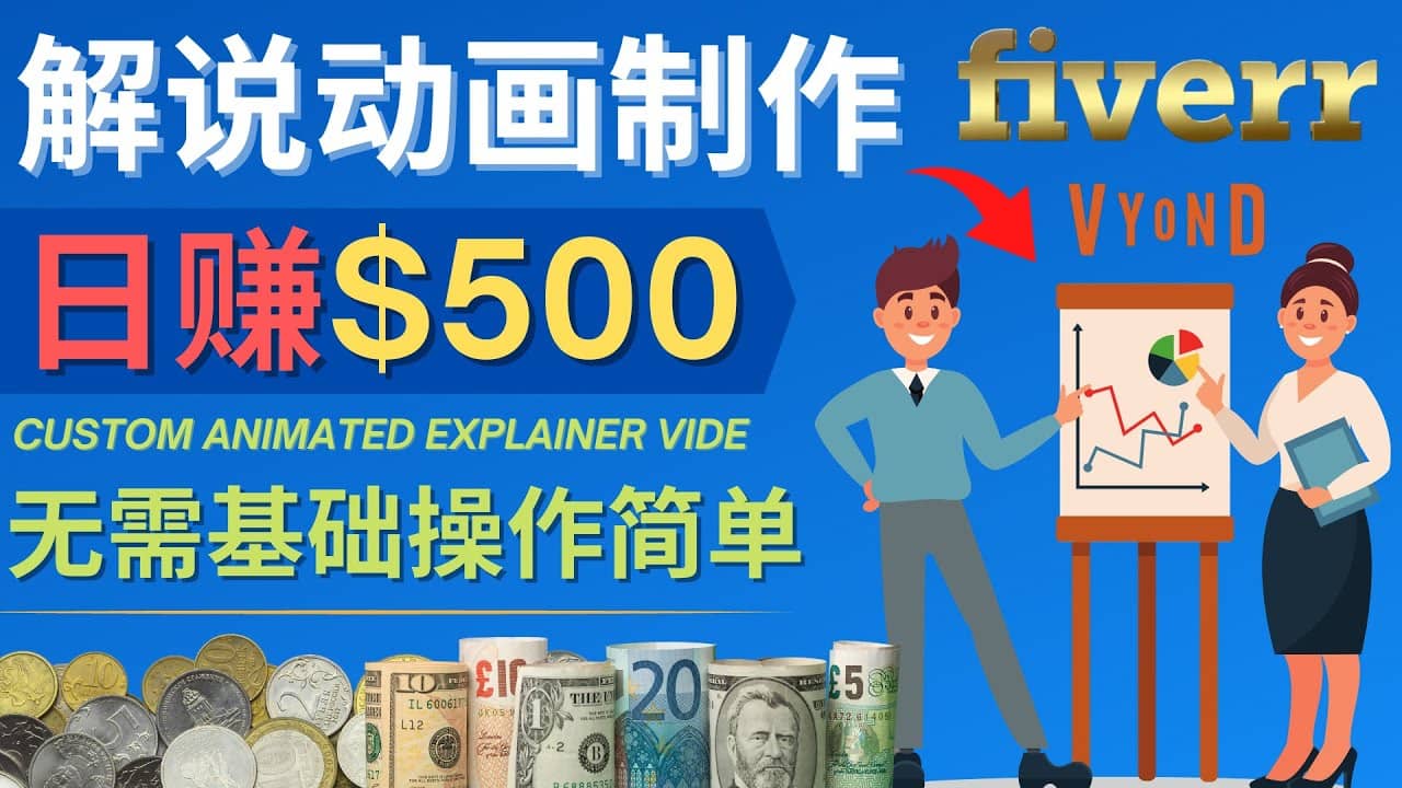 制作解说类动画视频（Animated Explainer）日赚500美元以上 – 0基础可操作-知一项目网