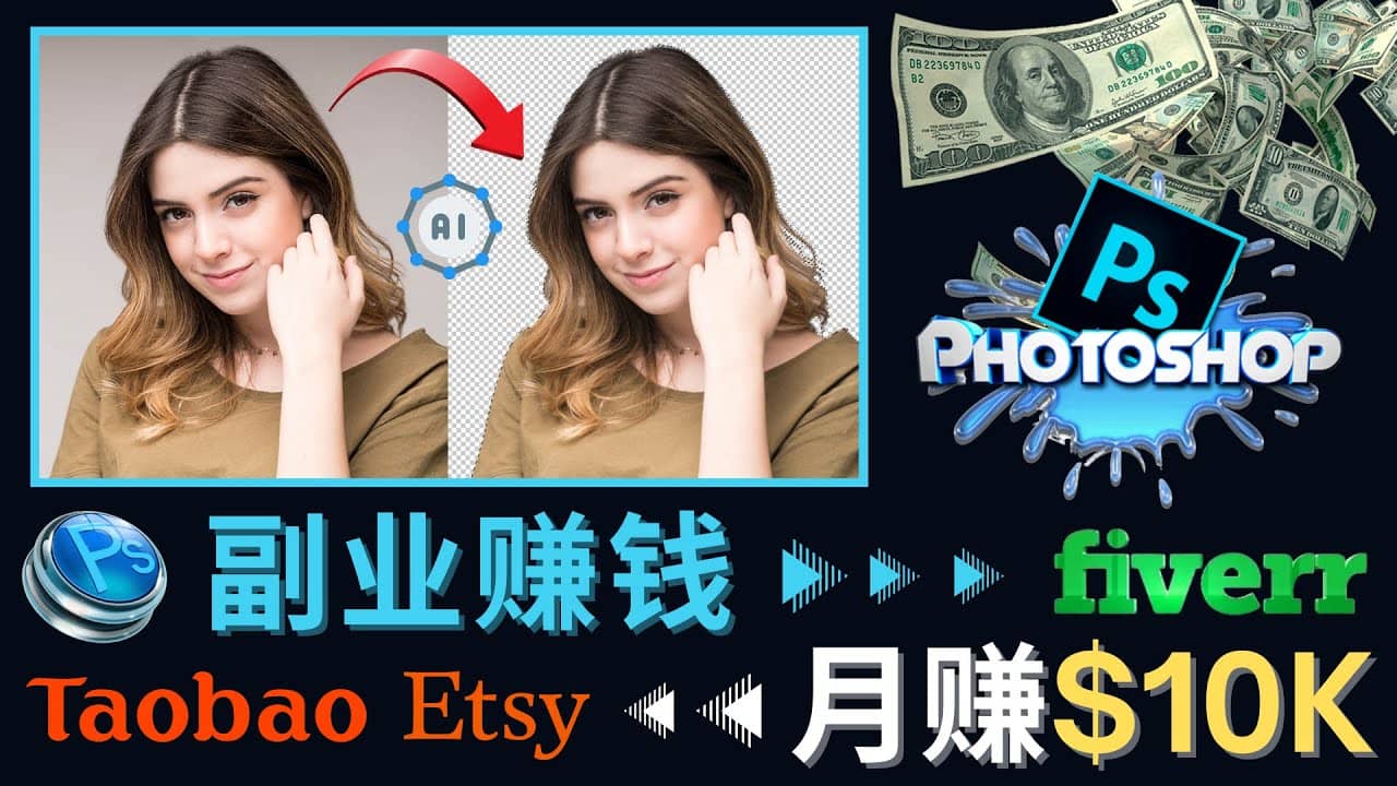 掌握PS修图技能，月赚5000美元以上 – 利用Adobe Photoshop赚钱的3种途径-知一项目网