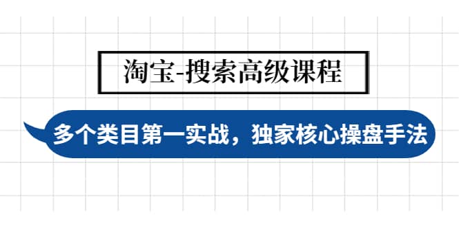 淘宝-搜索高级课程：多个类目第一实战，独家核心操盘手法-知一项目网