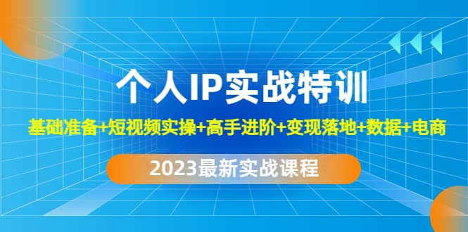 2023个人IP实战特训：基础准备 短视频实操 高手进阶 变现落地 数据 电商-知一项目网