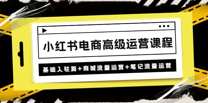 小红书电商高级运营课程：基础入驻篇 商城流量运营 笔记流量运营-知一项目网