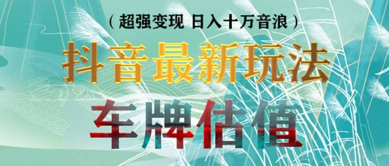 抖音最新无人直播变现直播车牌估值玩法项目 轻松日赚几百 【详细玩法教程】-知一项目网