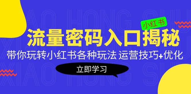 小红书流量密码入口揭秘：带你玩转小红书各种玩法 运营技巧 优化-知一项目网