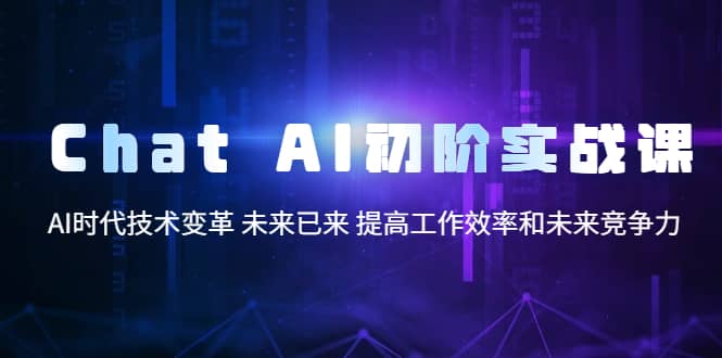 Chat AI初阶实战课，AI时代技术变革 未来已来 提高工作效率和未来竞争力-知一项目网