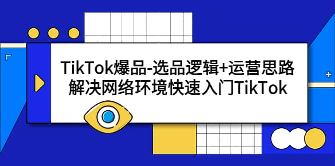 TikTok爆品-选品逻辑 运营思路：解决网络环境快速入门TikTok-知一项目网