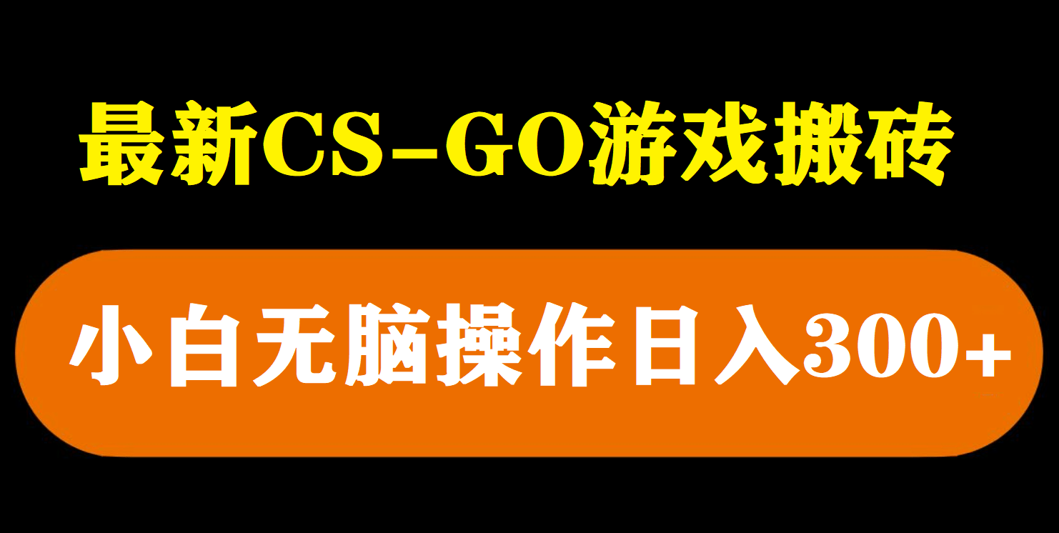 最新csgo游戏搬砖游戏，无需挂机小白无脑也能日入300-知一项目网