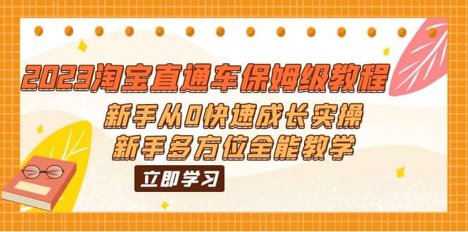 2023淘宝直通车保姆级教程：新手从0快速成长实操，新手多方位全能教学-知一项目网