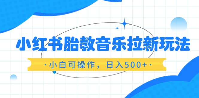 小红书胎教音乐拉新玩法，小白可操作，日入500 （资料已打包）-知一项目网