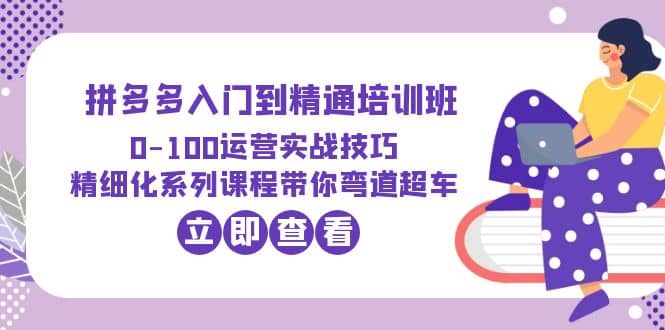 2023拼多多入门到精通培训班：0-100运营实战技巧 精细化系列课带你弯道超车-知一项目网