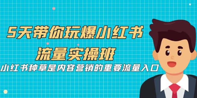 5天带你玩爆小红书流量实操班，小红书种草是内容营销的重要流量入口-知一项目网